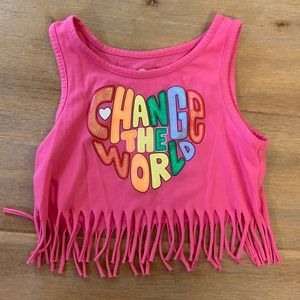 Change The World Fringe Tank Top
